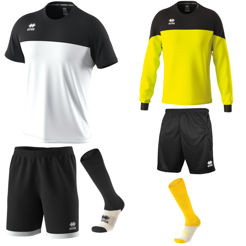 ERREA BRANDON SS KIT BUNDLE WHITE BLACK