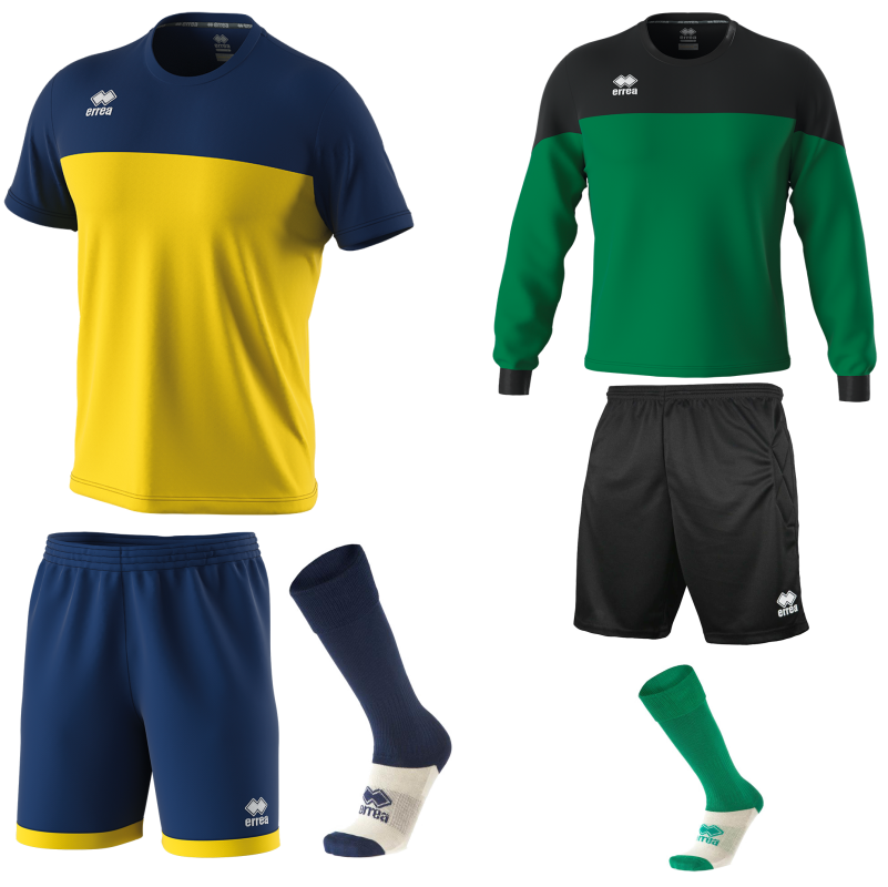 ERREA BRANDON SS KIT BUNDLE YELLOW NAVY