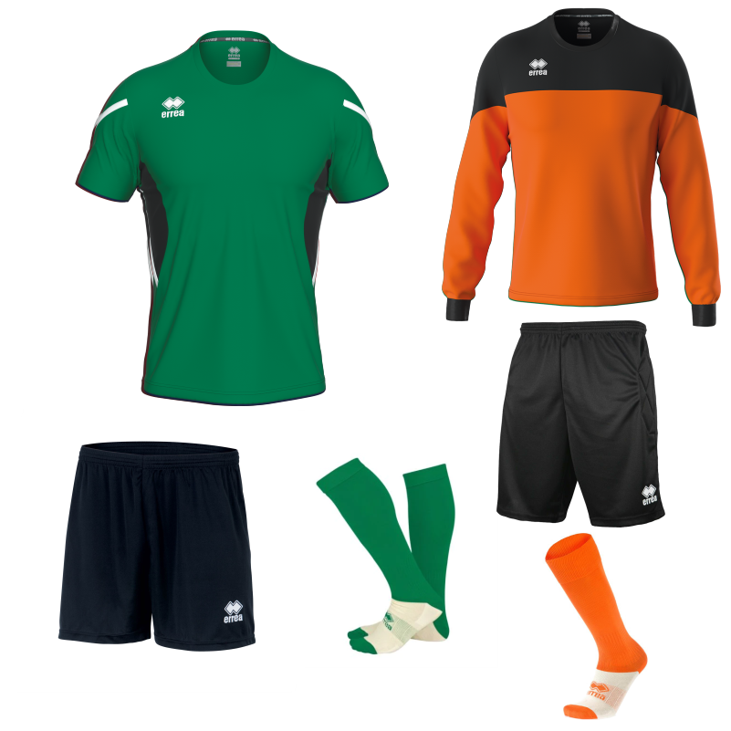 ERREA CURTIS SS KIT BUNDLE GREEN BLACK WHITE