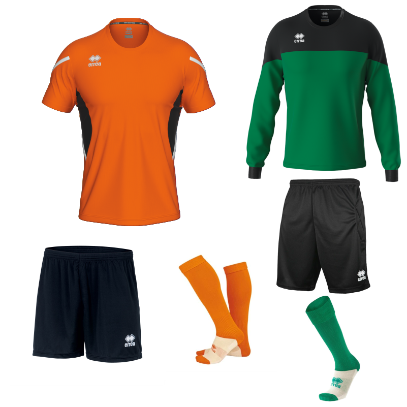 ERREA CURTIS SS KIT BUNDLE ORANGE BLACK WHITE
