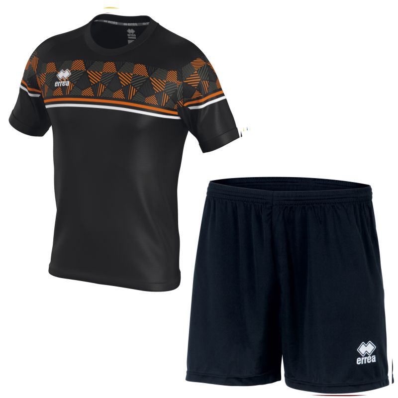 ERREA DIAMANTIS SET WITH NEW SKIN SHORT BLACK ORANGE FLUO WHITE