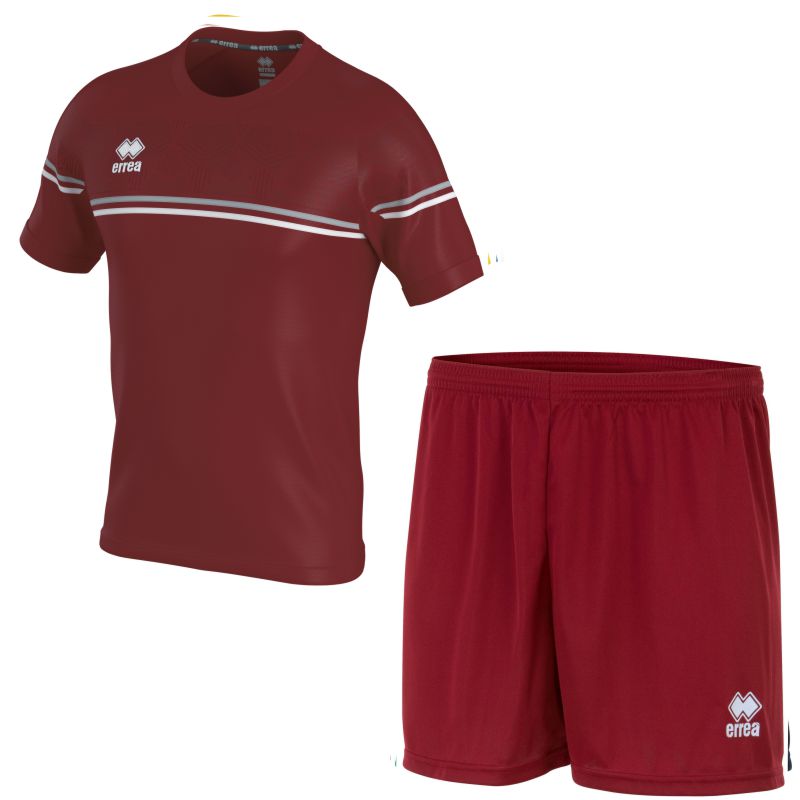 ERREA DIAMANTIS SET WITH NEW SKIN SHORT MAROON GREY WHITE