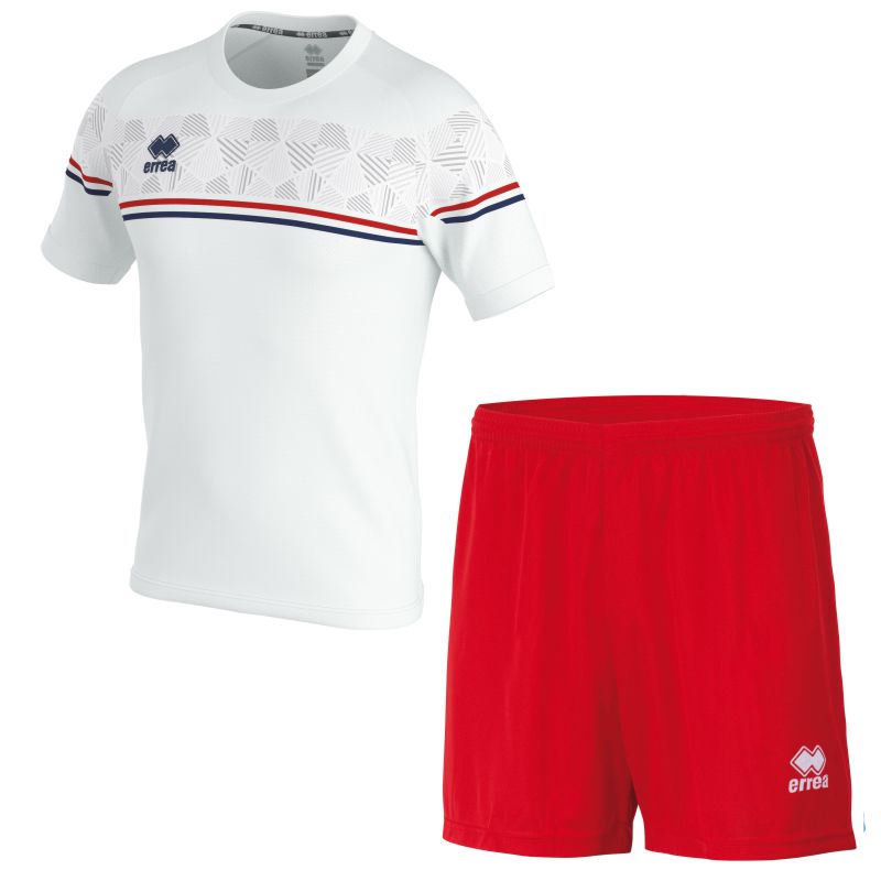 ERREA DIAMANTIS SET WITH NEW SKIN SHORT WHITE RED NAVY