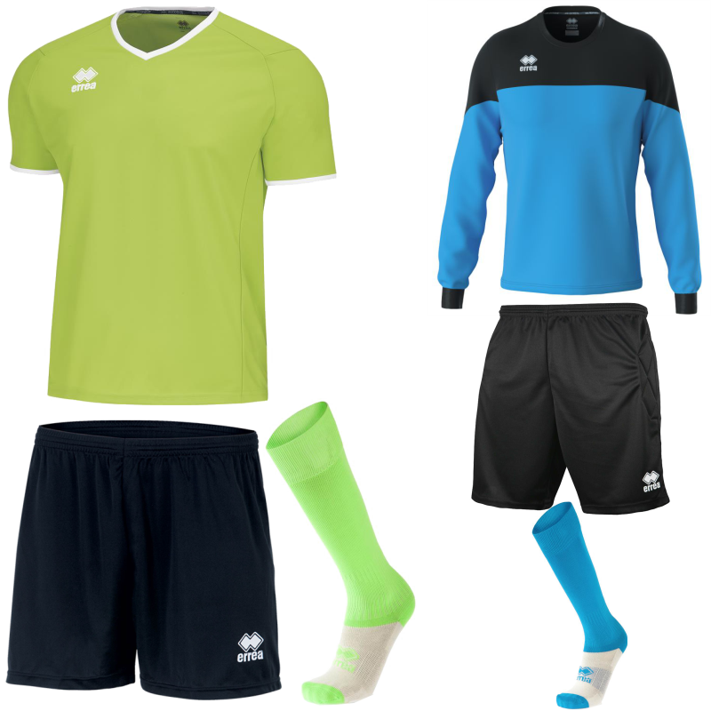 ERREA LENNOX SS KIT BUNDLE FLUO GREEN WHITE