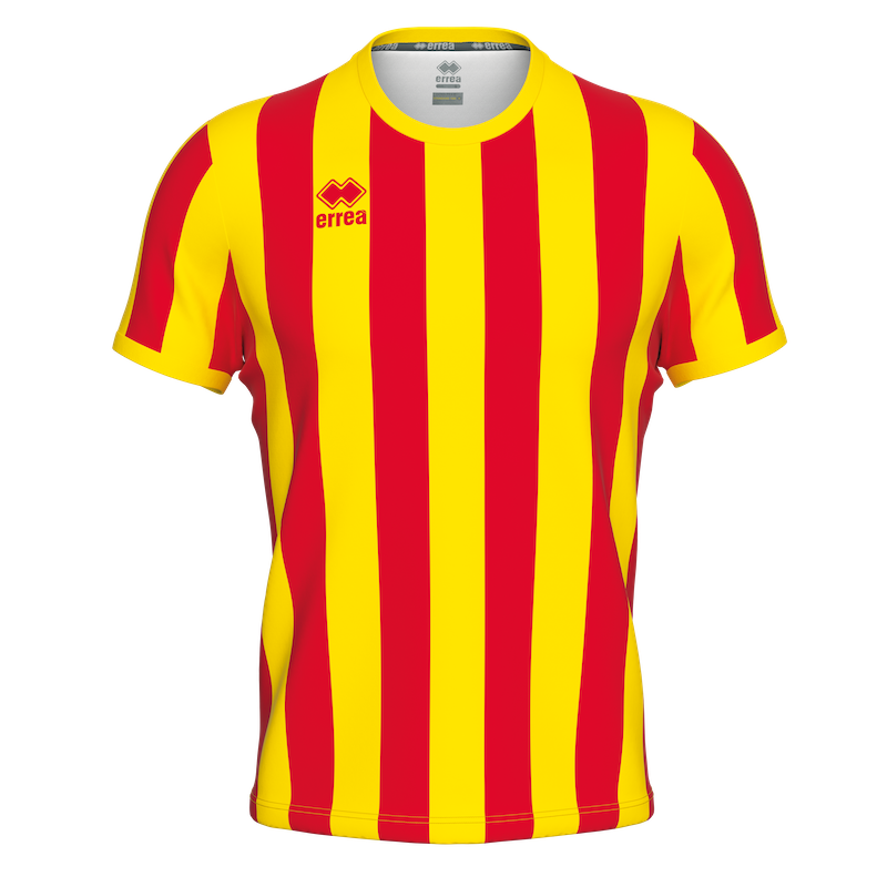 ERREA STRIP SS JERSEY RED YELLOW