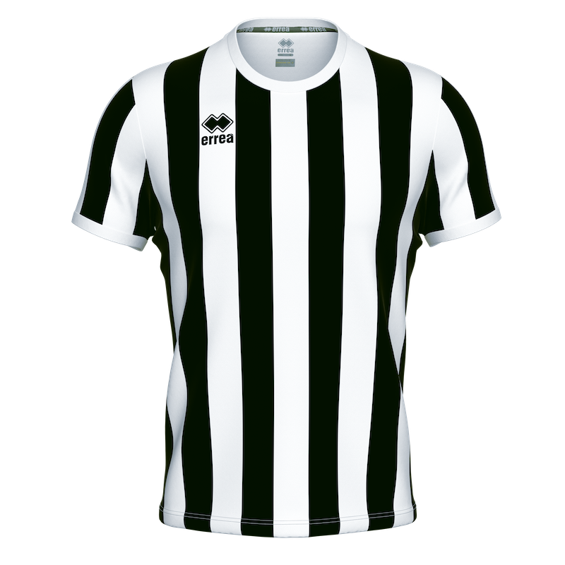 ERREA STRIP SS JERSEY BLACK WHITE