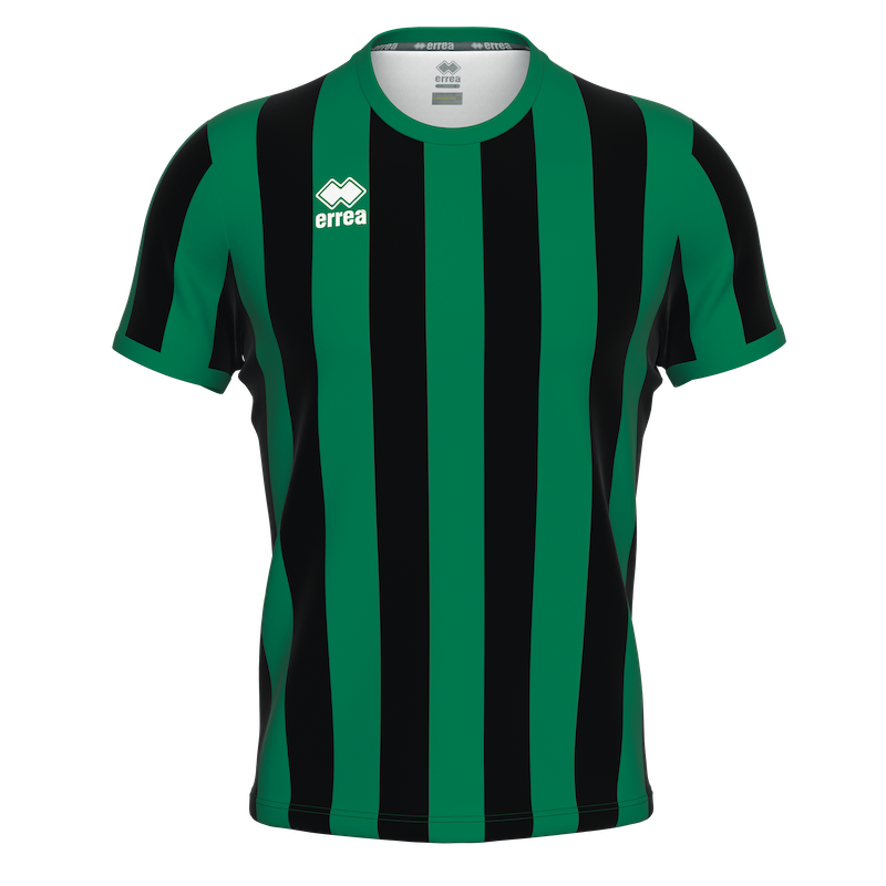 ERREA STRIP SS JERSEY BLACK GREEN
