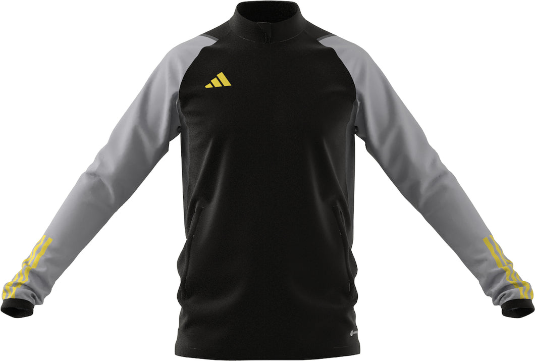 ADIDAS TIRO 23 COMPETITION TRAINING JACKET BLACK TEAM LIGHT GREY IMPACT YELLOW