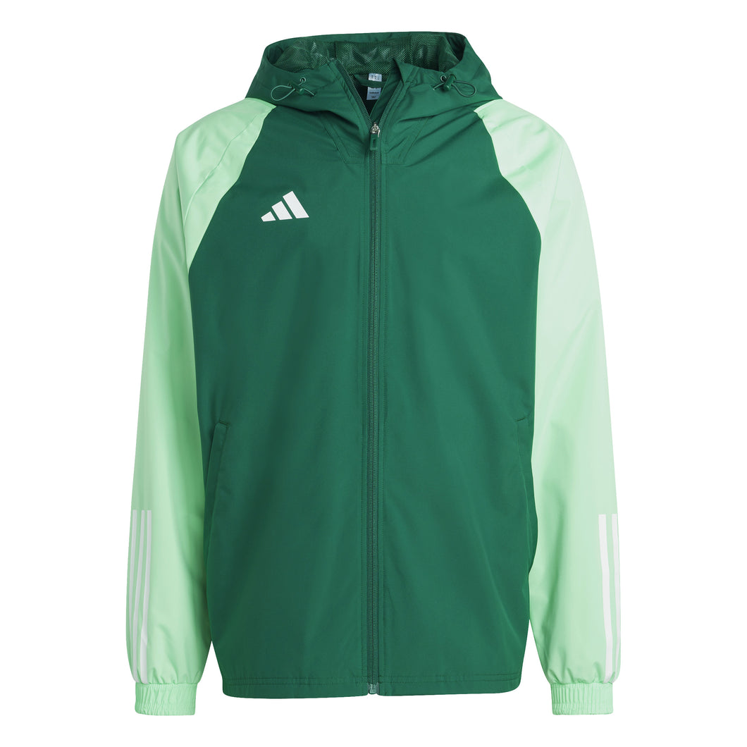 ADIDAS TIRO 23 COMPETITION ALL WEATHER JACKET TEAM DARK GREEN BEAM GREEN