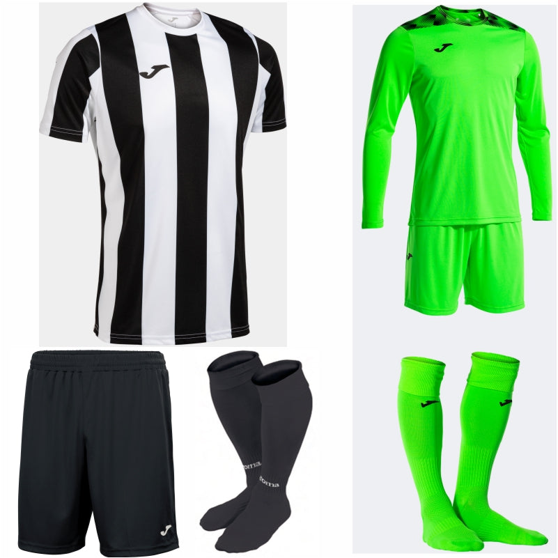 JOMA INTER CLASSIC SS KIT BUNDLE WHITE/BLACK