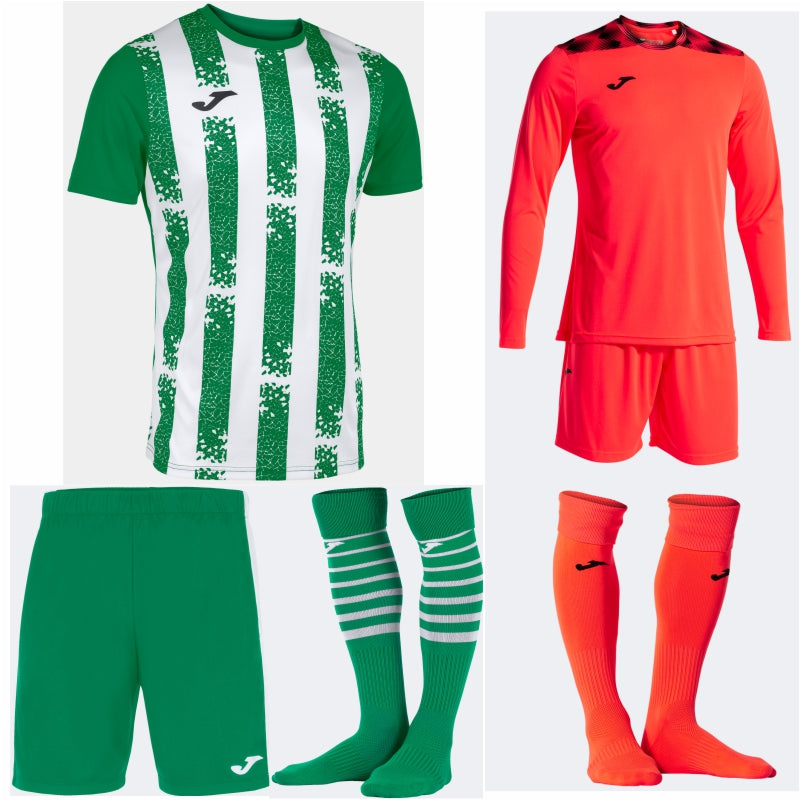 JOMA INTER III SS PREMIUM KIT BUNDLE GREEN MEDIUM/WHITE