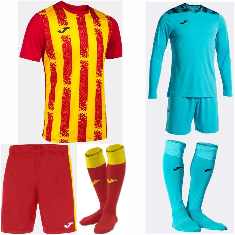 JOMA INTER III SS PREMIUM KIT BUNDLE RED/YELLOW