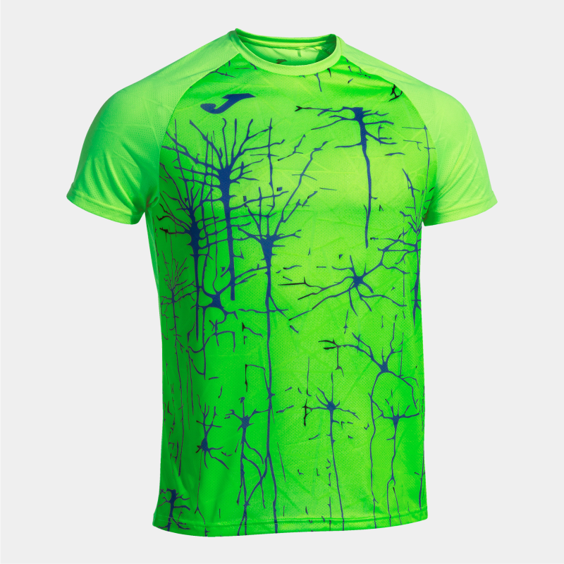JOMA ELITE IX SHORT SLEEVE T-SHIRT GREEN FLUOR BLACK ROYAL