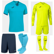 Load image into Gallery viewer, JOMA TOLETUM IV SS KIT BUNDLE TURQUOISE/NAVY
