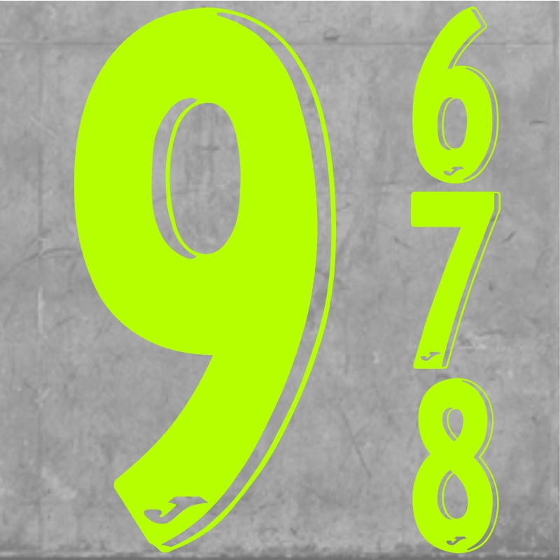 JUBILEE NUMBERS LARGE FLUO GREEN