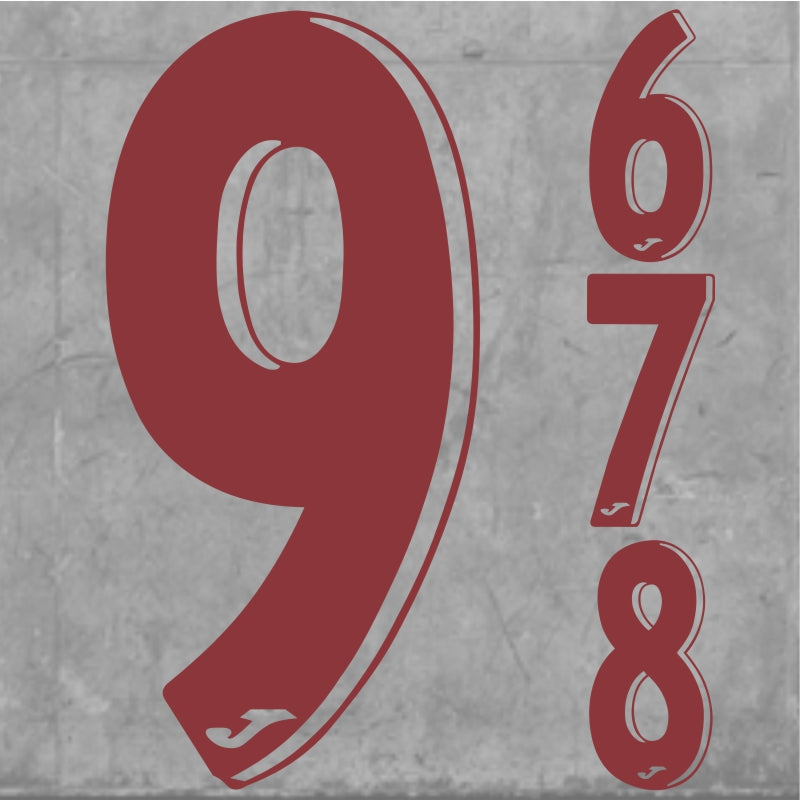 JUBILEE NUMBERS SMALL MAROON