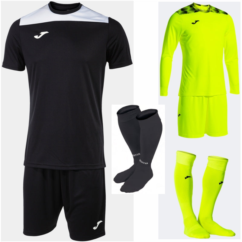 JOMA PHOENIX II SS KIT BUNDLE BLACK/WHITE