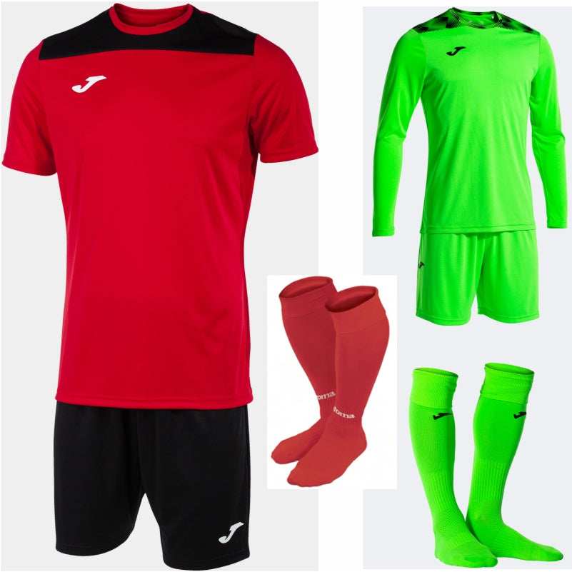 JOMA PHOENIX II SS KIT BUNDLE RED/BLACK