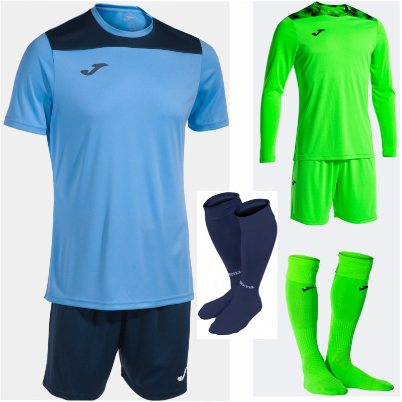 JOMA PHOENIX II SS KIT BUNDLE SKY BLUE/DARK NAVY