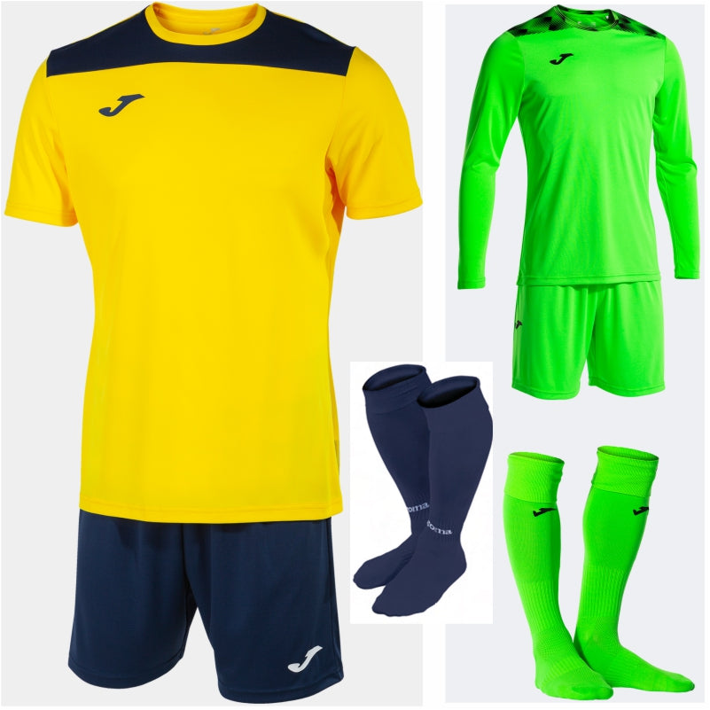 JOMA PHOENIX II SS KIT BUNDLE YELLOW/DARK NAVY