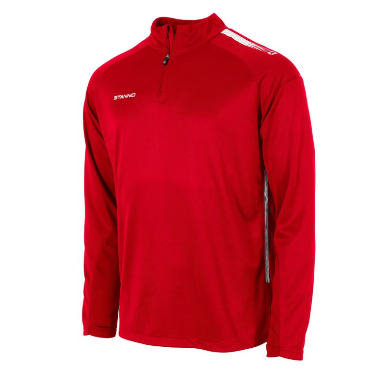 STANNO FIRST 1/4 ZIP TOP RED WHITE