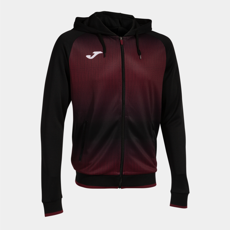 JOMA TIGER V HOODIE JACKET BLACK RUBY