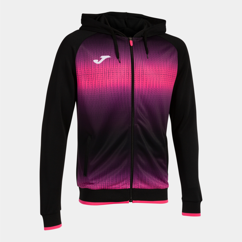 JOMA TIGER V HOODIE JACKET BLACK PINK FLUOR