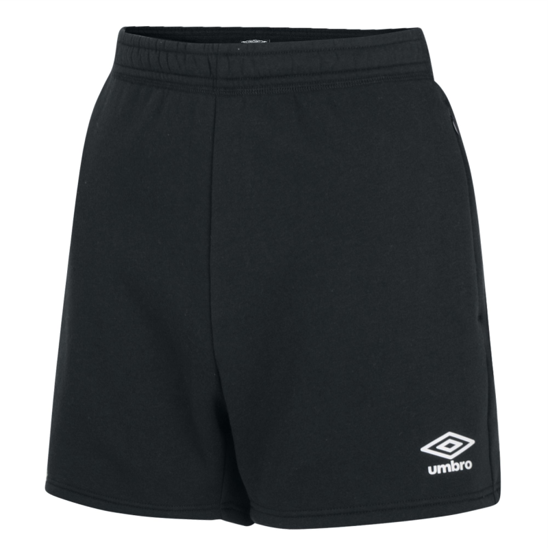 UMBRO CLUB LEISURE WOMENS JOG SHORT BLACK WHITE