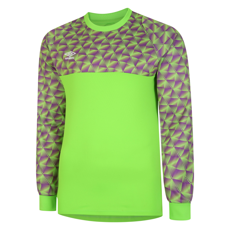 UMBRO FLUX GOALKEEPER JERSEY GREEN GECKO PURPLE CACTUS LONG SLEEVE