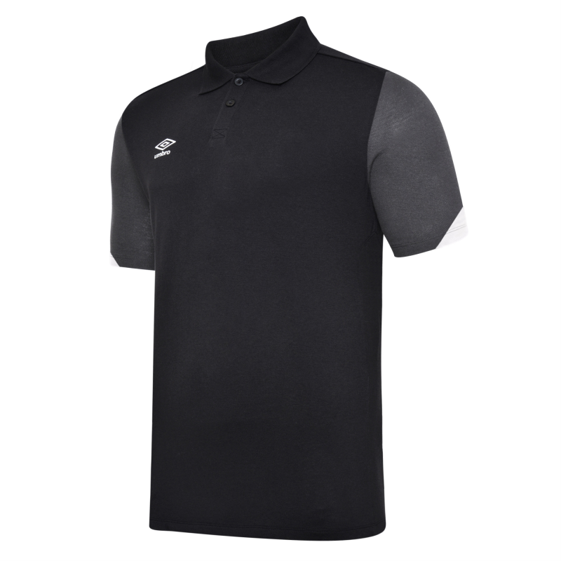 UMBRO TOTAL TRAINING POLO BLACK WHITE CARBON