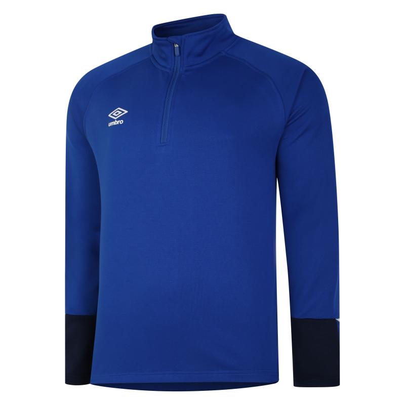 UMBRO TOTAL TRAINING QUARTER ZIP TW ROYAL DARK NAVY WHITE