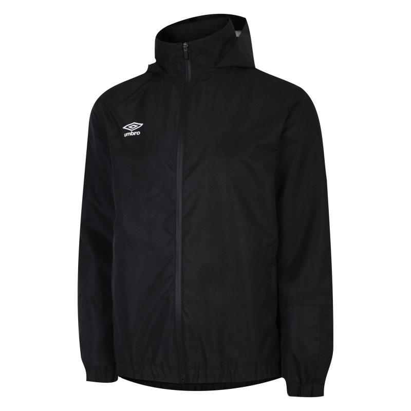 UMBRO TOTAL TRAINING WATERPROOF JACKET BLACK WHITE