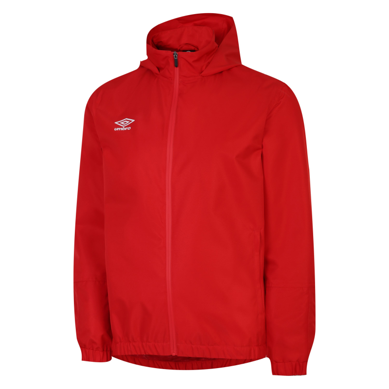 UMBRO TOTAL TRAINING WATERPROOF JACKET VERMILLION BLACK