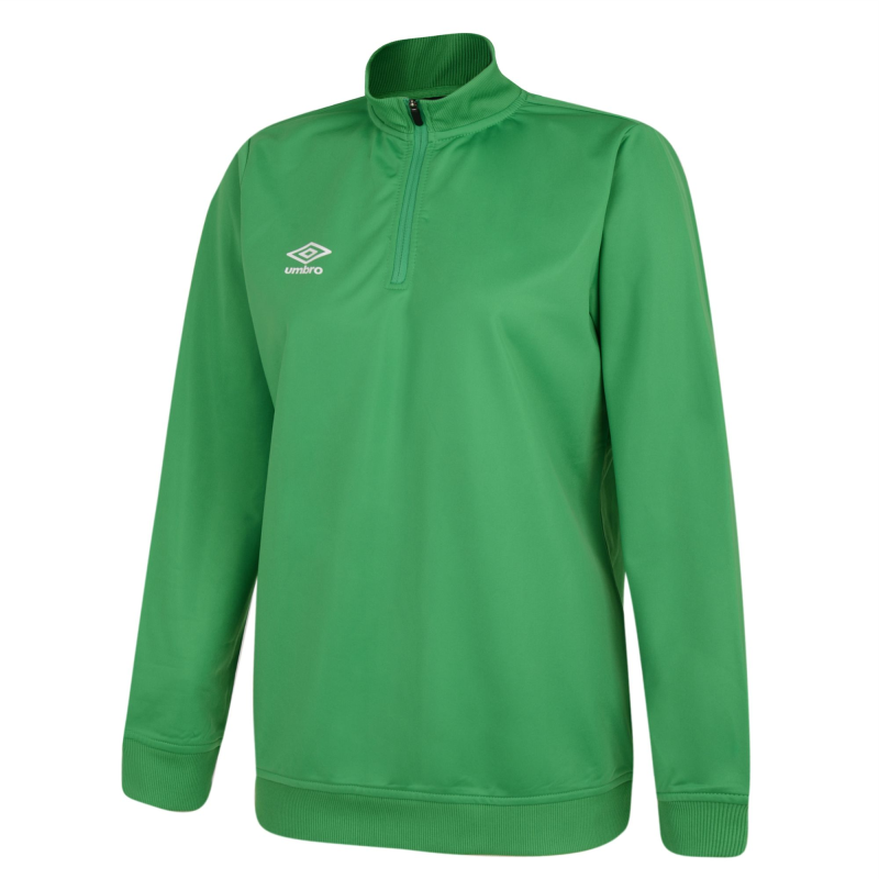 UMBRO WOMENS CLUB ESSENTIAL HALF ZIP SWEAT TW EMERALD