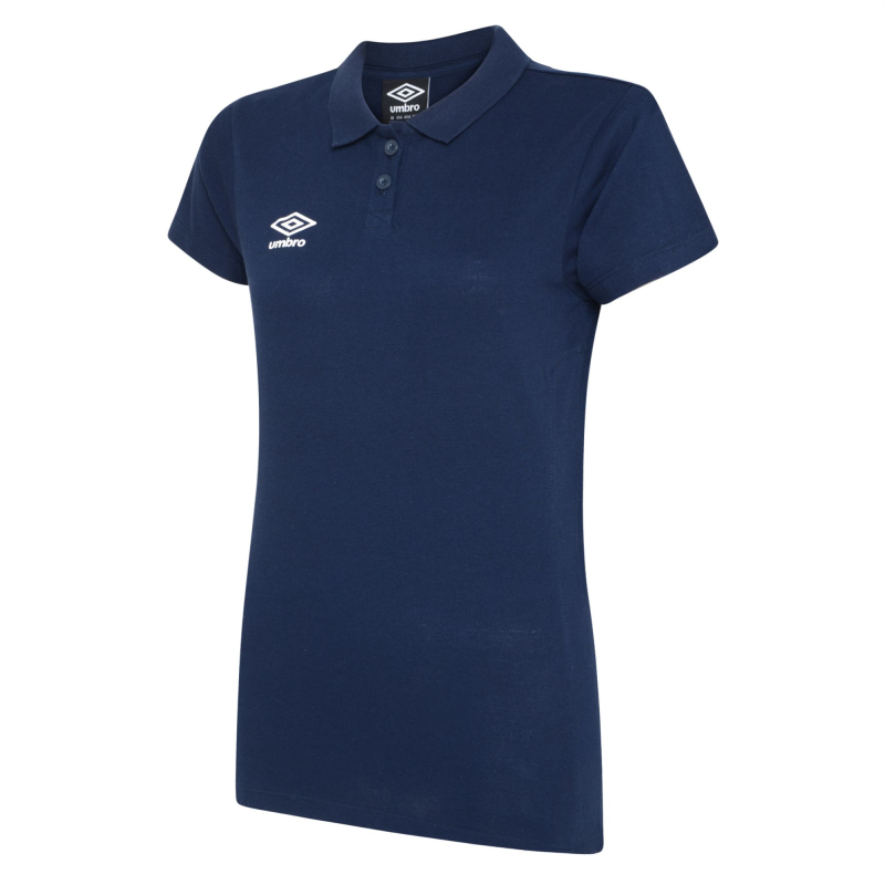 UMBRO WOMENS CLUB ESSENTIAL POLO DARK NAVY WHITE
