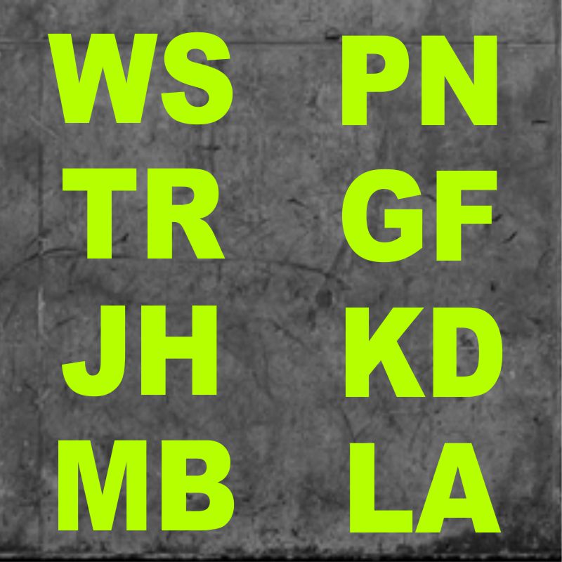 Arial Initials Fluo Green