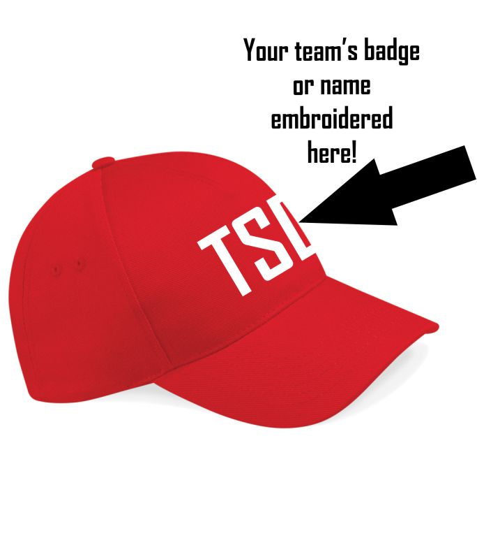 Embroidered Baseball Cap Red