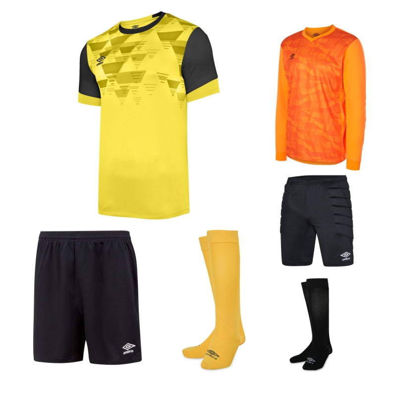 Umbro Vier SS Kit Bundle Blazing Yellow/Carbon