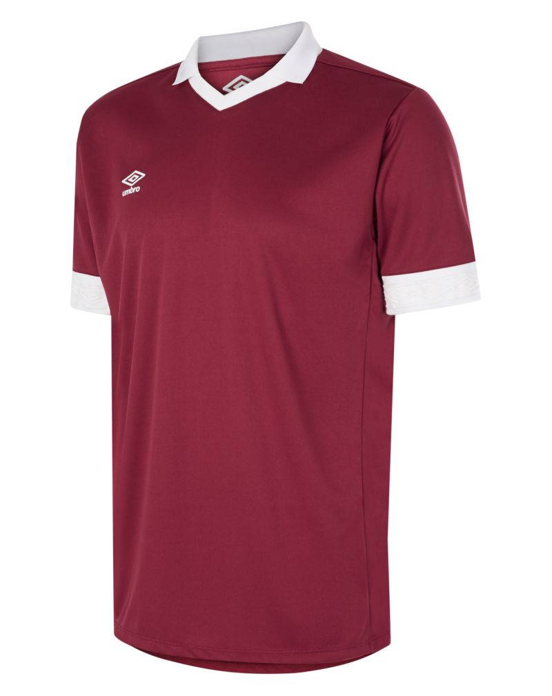 UMBRO TEMPEST SS JERSEY NEW CLARET/WHITE