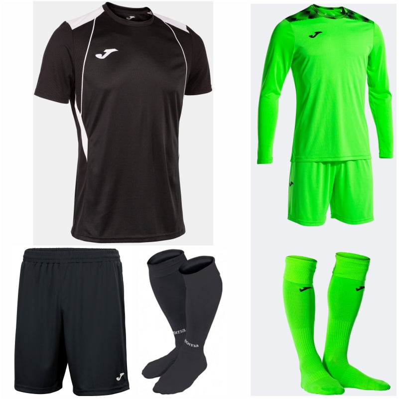 JOMA CHAMPIONSHIP VII SS KIT BUNDLE BLACK/WHITE