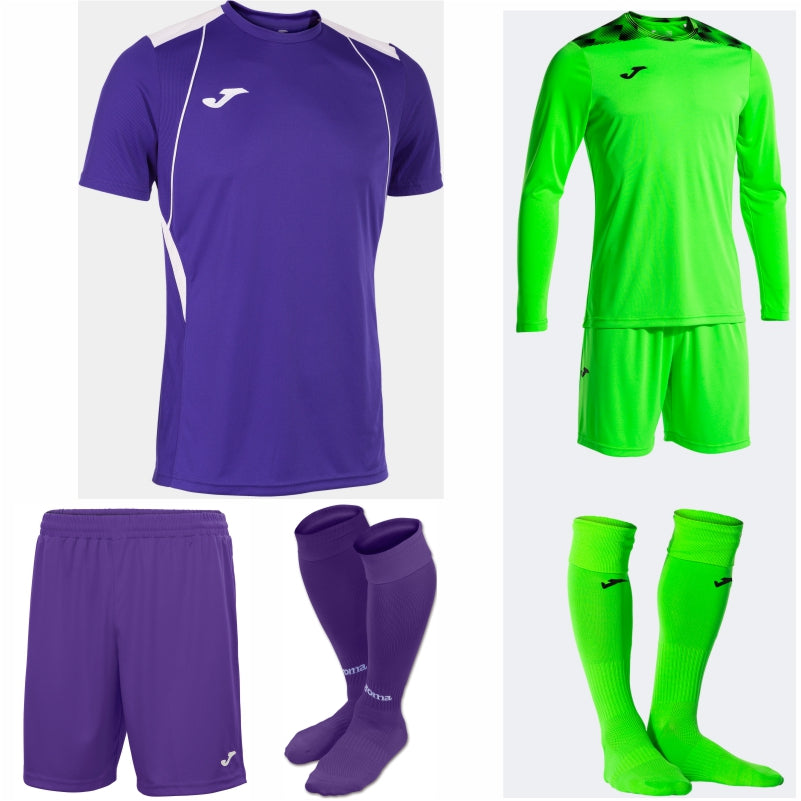 JOMA CHAMPIONSHIP VII SS KIT BUNDLE VIOLET/WHITE