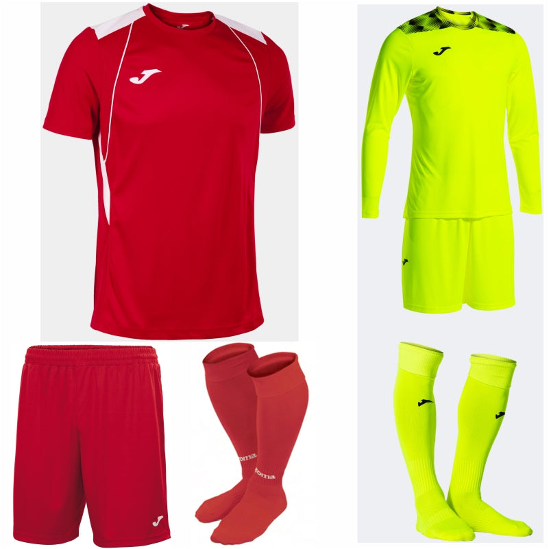 JOMA CHAMPIONSHIP VII SS KIT BUNDLE RED/WHITE