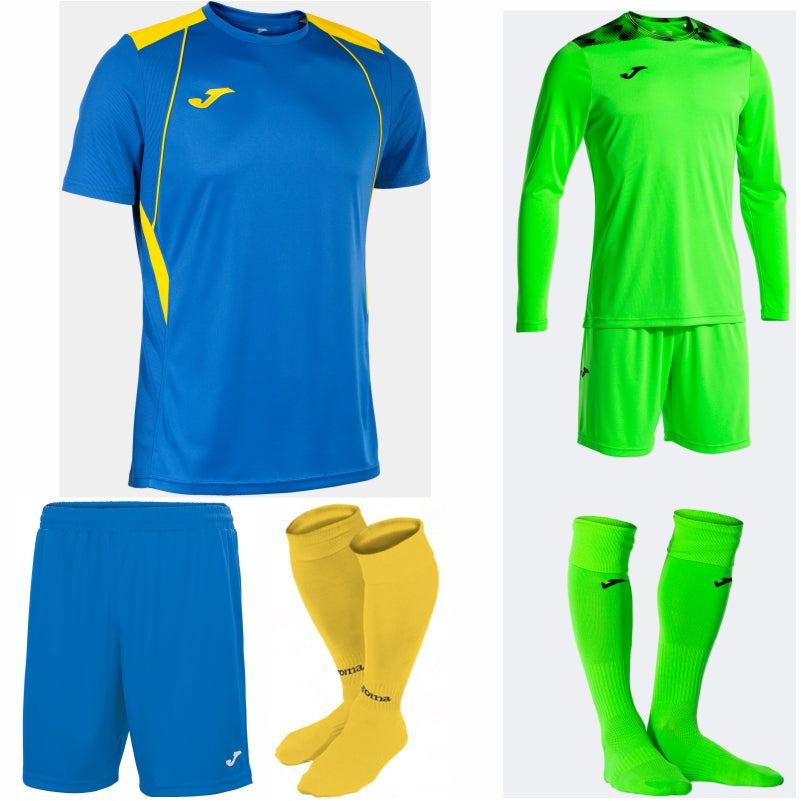 JOMA CHAMPIONSHIP VII SS KIT BUNDLE ROYAL/YELLOW