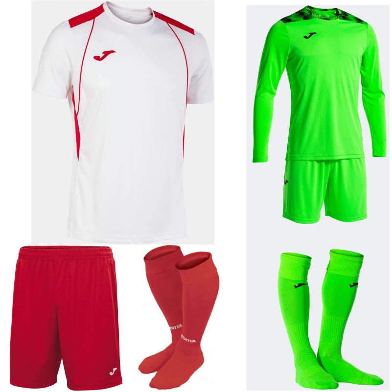 JOMA CHAMPIONSHIP VII SS KIT BUNDLE WHITE/RED