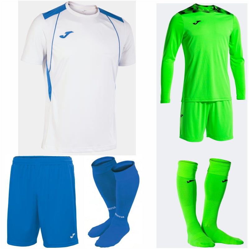 JOMA CHAMPIONSHIP VII SS KIT BUNDLE WHITE/ROYAL