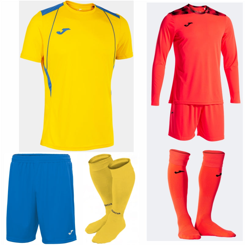 JOMA CHAMPIONSHIP VII SS KIT BUNDLE YELLOW/ROYAL