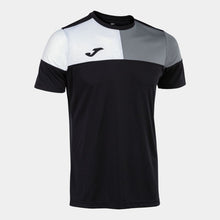 Load image into Gallery viewer, JOMA CREW V SS JERSEY BLACK/MEDIUM GREY/WHITE
