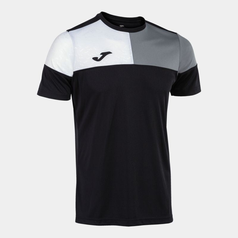 JOMA CREW V SS JERSEY BLACK/MEDIUM GREY/WHITE