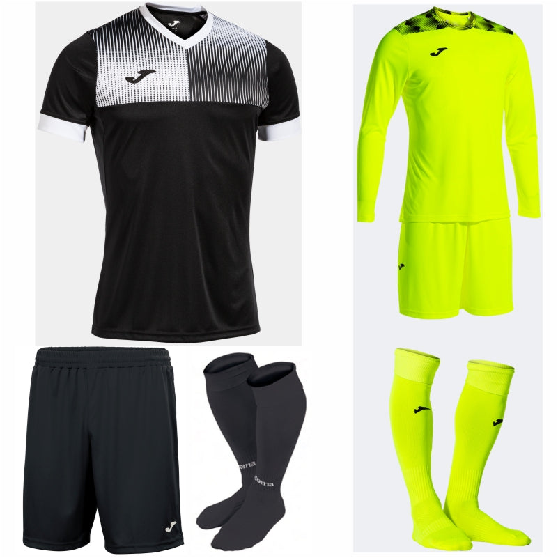 JOMA ECO SUPERNOVA SS KIT BUNDLE BLACK/WHITE