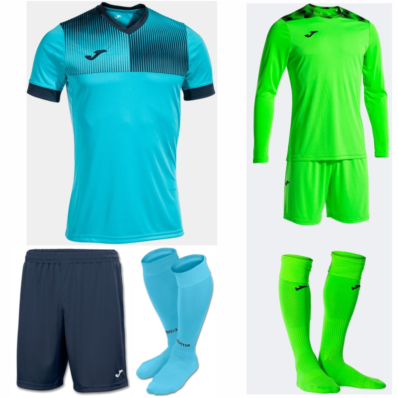 JOMA ECO SUPERNOVA SS KIT BUNDLE TURQUOISE FLUOR/DARK NAVY